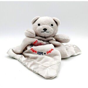 Buffalo Bills Baby Fanatic Satin Trim Football Gray Bear Soft Lovey Blanket
